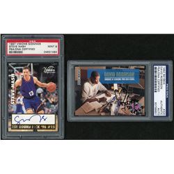 Lot of (2) Basketball Cards with 1997 Visions Signings #10 Steve Nash  1992 Skybox #320 Signed by Da
