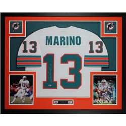Dan Marino Signed 35x43 Custom Framed Jersey (Beckett COA)