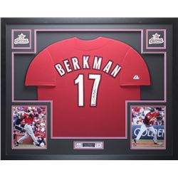 Lance Berkman Signed 35x43 Custom Framed Jersey (TriStar)