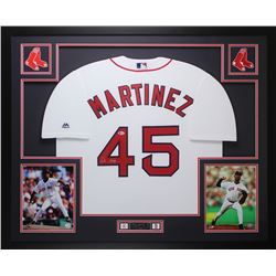 Pedro Martinez Signed 35x43 Custom Framed Jersey Display (Beckett COA)