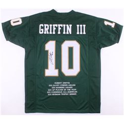 Robert Griffin III Signed Career Highlight Stat Jersey (JSA COA)