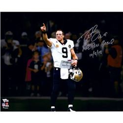 Drew Brees Signed New Orleans Saints 16x20 Photo Inscribed "NFL Pass Record 10/8/18" (Fanatics Holog