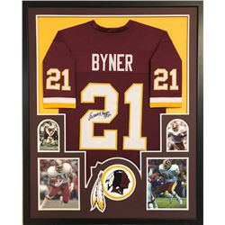 Earnest Byner Signed 34x42 Custom Framed Jersey (JSA COA)