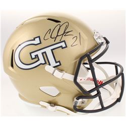 Calvin Johnson Signed Georgia Tech Yellow Jackets Full-Size Speed Helmet (Radtke COA)
