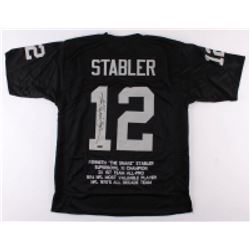 Ken "Snake" Stabler Signed Career Highlight Stat Jersey (Radtke Hologram)