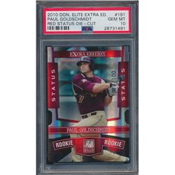 2010 Donruss Elite Extra Edition Aspirations #191 Paul Goldschmidt (PSA 10)