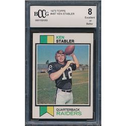 1973 Topps #487 Ken Stabler RC (BCCG 8)
