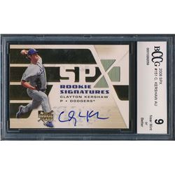 2008 SPx #151 Clayton Kershaw AU RC (BCCG 9)