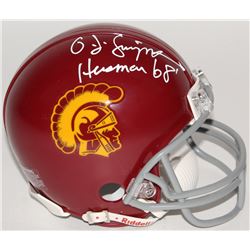 O.J. Simpson Signed USC Trojans Mini Helmet Inscribed "Heisman 68'"(JSA COA)
