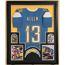 Keenan Allen Signed 34x42 Custom Framed Jersey (Beckett COA)