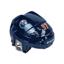 Connor McDavid Signed Edmonton Oilers Full Size Limited Edition Helmet Inscribed "MVP" (UDA COA)
