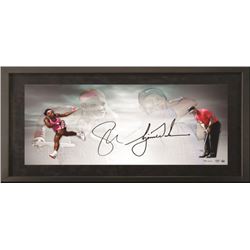 Tiger Woods  Serena Williams Signed 18x36 Custom Framed Limited Edition Photo (UDA COA)