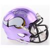 Image 1 : Brett Favre Signed Minnesota Vikings Chrome Speed Mini-Helmet (Radtke COA)
