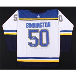 Jordan Binnington Signed 2019 Stanley Cup Finals St. Louis Blues Jersey (Beckett COA)
