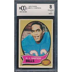 1970 Topps #90 O.J. Simpson RC (BCCG 8)