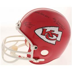 Johnny Robinson Signed Kansas City Chiefs Full-Size Helmet with (10) Career Highlight Stat Inscripti