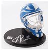 Image 1 : Tuukka Rask Signed Finland Mini Goalie Mask with Display Stand (Rask COA)