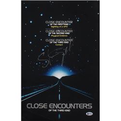 Steven Spielberg  Signed "Close Encounters of the Third Kind" 12x18 Movie Poster Photo (Beckett COA)