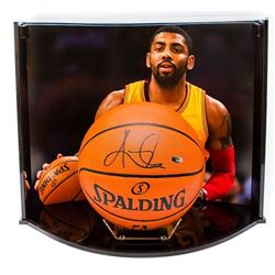 Kyrie Irving Signed NBA Game Ball Series Basketball with Custom Curve Display Case (Panini COA)