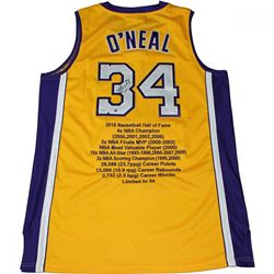 Shaquille O'Neal Signed LE Career Highlight Stat Jersey (Steiner COA)