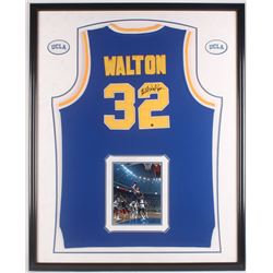 Bill Walton Signed 34.25x42 Custom Framed Jersey Display (Steiner COA)