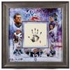 Image 1 : Tom Brady Signed New England Patriots 36x36 Custom Framed Limited Edition Tegata (UDA COA)