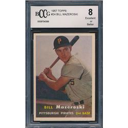 1957 Topps #24 Bill Mazeroski RC (BCCG 8)