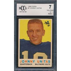 1959 Topps #1 Johnny Unitas (BCCG 7)