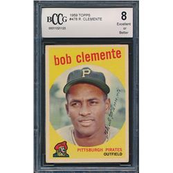 1959 Topps #478 Roberto Clemente (BCCG 8)