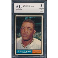 1961 Topps #150 Willie Mays (BCCG 8)