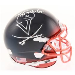 Tiki Barber Signed Virginia Cavaliers Chrome Mini Helmet (Radtke Hologram)