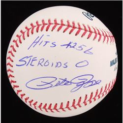 Pete Rose Signed OML Baseball Inscribed "Hits 4256 Steroids 0" (Radtke Hologram)