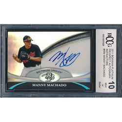 2011 Bowman Platinum Prospect Autograph Refractors #MM Manny Machado (BCCG 10)