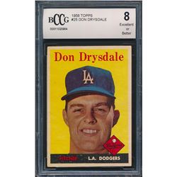 1958 Topps #25 Don Drysdale (BCCG 8)