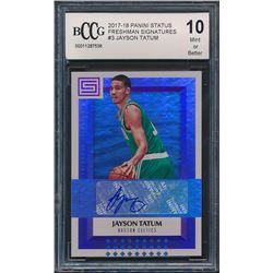 2017-18 Panini Status Freshman Signatures #3 Jayson Tatum (BCCG 10)