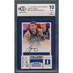 2017-18 Panini Contenders Draft Picks #54 Jayson Tatum AU (BCCG 10)