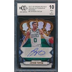2017-18 Crown Royale Crown Autographs Rookies #3 Jayson Tatum (BCCG 10)