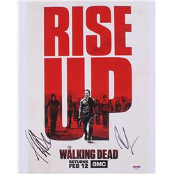 Jeffrey Dean Morgan  Andrew Lincoln Signed "The Walking Dead" 11x14 Photo (PSA COA)