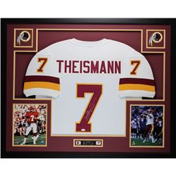 Joe Theismann Signed 35x43 Custom Framed Jersey Inscribed "83 MVP" (JSA COA)