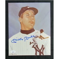 Mickey Mantle Signed New York Yankees 8x10 Photo (JSA LOA)
