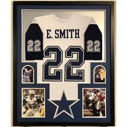 Emmitt Smith Signed 34x42 Custom Framed Jersey (Beckett COA  PROVA Hologram)