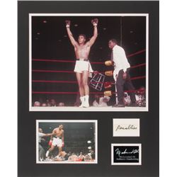 Muhammad Ali 16x20 Custom Matted Cut Display with (1) Hand-Written Word from Index Card (JSA LOA Cop