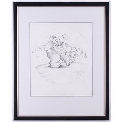 Stanley Mouse Signed "Dancing Bear" 17.5x21.5 Custom Framed Sketch Display (Beckett LOA)