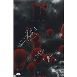 James McAvoy, Bill Hader  Andy Muschietti Signed "IT Chapter Two" 12x18 Movie Poster Print (PSA LOA)