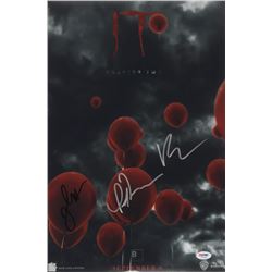 Jessica Chastain, Bill Hader,  Isaiah Mustafa Signed "IT Chapter Two" 12x18 Movie Poster Print (PSA 
