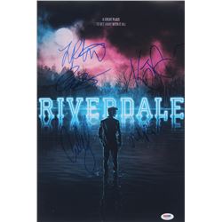 "Riverdale" 12x18 Poster Print Signed By (5) with Lili Reinhart, KJ Apa, Cole Sprouse, Madelaine Pet