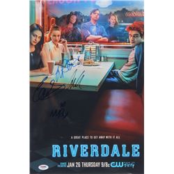 "Riverdale" 12x18 Poster Print Signed By (4) with Lili Reinhart, Cole Sprouse, Madelaine Petsch,  Ca