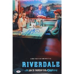 "Riverdale" 12x18 Poster Print Signed By (4) with Lili Reinhart, Cole Sprouse, Madelaine Petsch  Cam