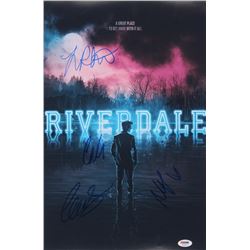 "Riverdale" 12x18 Poster Print Signed By (4) with Lili Reinhart, Cole Sprouse, Madelaine Petsch,  Ca