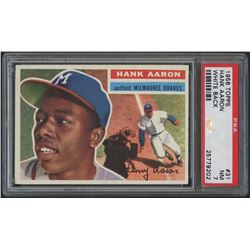 1956 Topps #31 Hank Aaron - White Back (PSA 7)